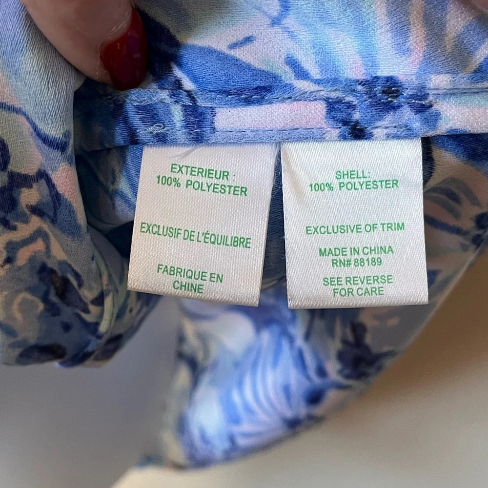 LILLY PULITZER Pearl Soft Lace Shift Dress in Coastal Blue Catch N’ Keep Size 2 - Picture 6 of 7